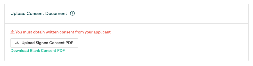 The section that contains this link is titled Upload Consent Document.